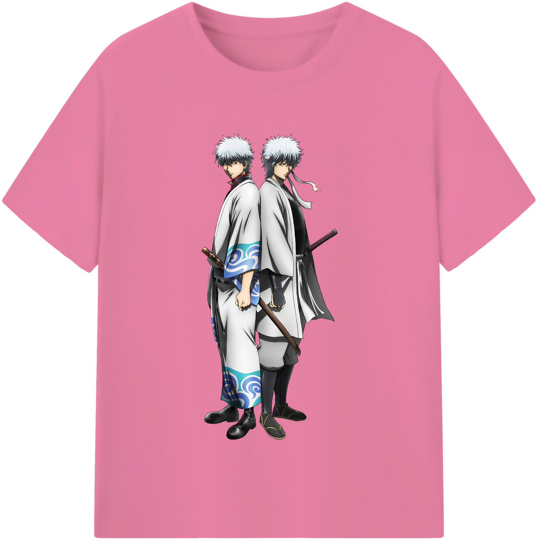 （画像用） ぎんたま 坂田銀時（さかたぎんとき） 神楽 志村新八（しむら しんぱち） GINTAMA Sakata Gintoki Kagura Shimura Shinpachi 綿100％半袖Tシャツ（フロントプリント）